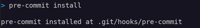 pre-commit install